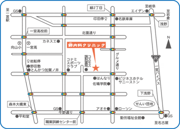 節内科クリニックの地図